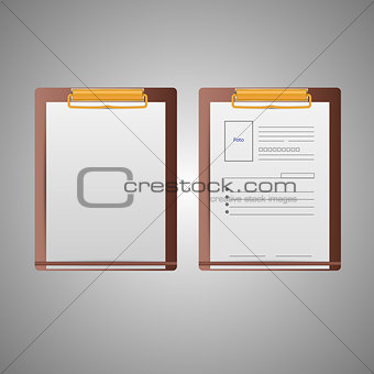 Illustration of clipboards