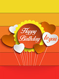 Happy Birthday Colorful Background Card