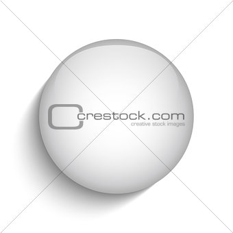 White Glass Circle Button Icon