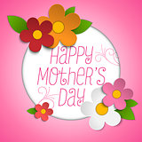 Happy Mothers Day Card with Flowers