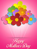 Happy Mothers Day Card with Flowers