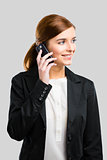 Business woman making phone call