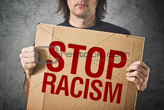 Stop racism message