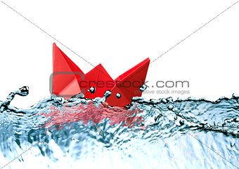 Red Paper Boat