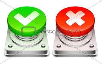 Red and green buttons.