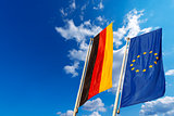 Germany and European Union Flags