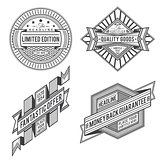 collection of retro monochrome vintage style labels and banners