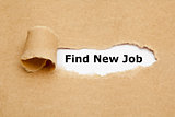 Find New Job Torn Paper Concept