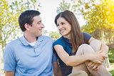 Young Attractive Couple Portrait in Park