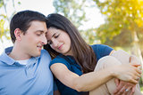 Young Attractive Couple Portrait in Park