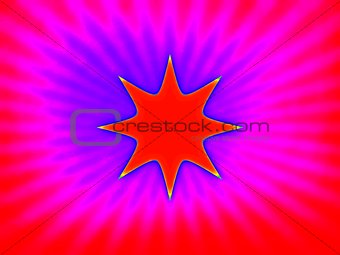 Decorative background with a star