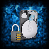 Binary code and HDD with combination lock