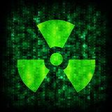Binary code and radiation icon