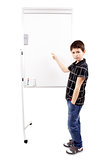 young boy student and whiteboard