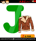 letter j with jacket cartoon illustration