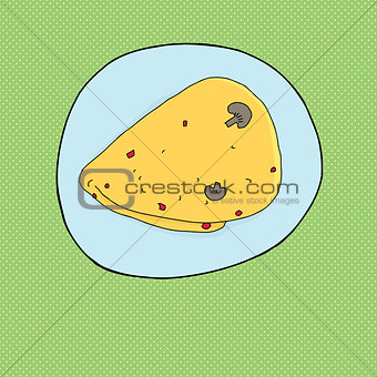 Omelete on Plate