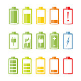 Flat Battery Icons Set