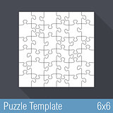 Jigsaw Puzzle Template 36 Pieces