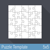 Jigsaw Puzzle Template 25 Pieces