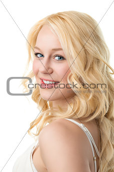 Laughing blond girl