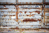 Old rusty metal wall