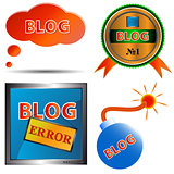 Blog icons set