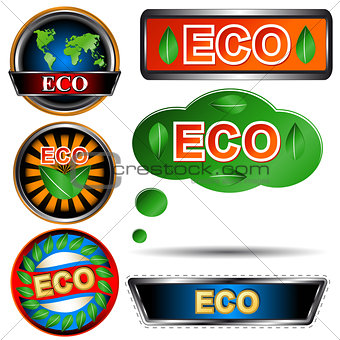 Eco logo set