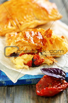 Puff pastry with cheese.