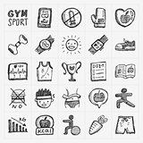 Doodle fitness icons