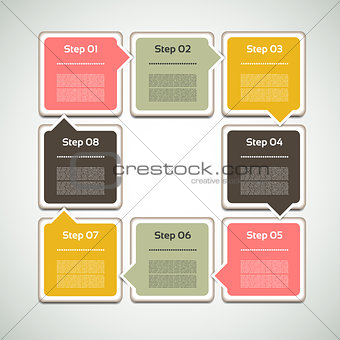 Vector Progress Background. Product Choice or Version.
