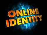 Online Identity - Gold 3D Words.