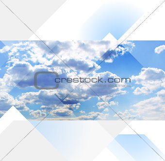 Cloudscape hi-tech collage