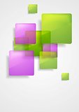 Colorful glossy vector squares design