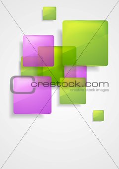 Colorful glossy vector squares design