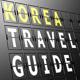 Airport display Korea travel guide