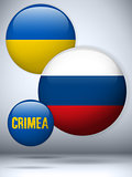 Ukraine and Russia conflict for Crimea Icon
