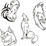 Tattoos - wolves and dog
