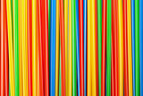 Background of Colored Plastic Drinking Straws