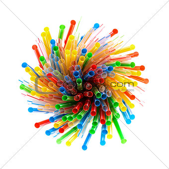 Colored Plastic Drinking Straws