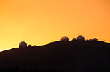 astronomical observatory at sunset
