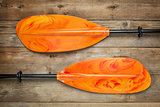 colorful kayak paddles