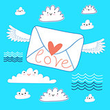 greeting the envelope with love