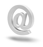 E-mail sign symbol floating isolated