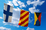 Nautical Flags on a Blue Sky (XYZ)