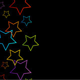Background with colorful stars