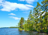 Lake Ruotsalainen summer view (Finland).