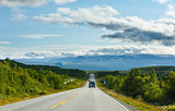 Norwegian summer road (near Dombas, Norge)