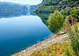 Summer mountain lake Suldalsvatn (Norway)
