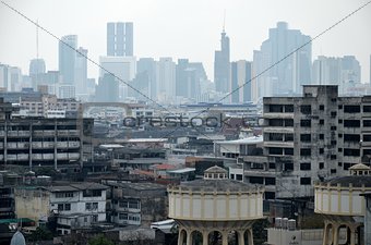 panorama of grey bangkok