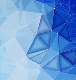 Blue polygonal abstract backdrop